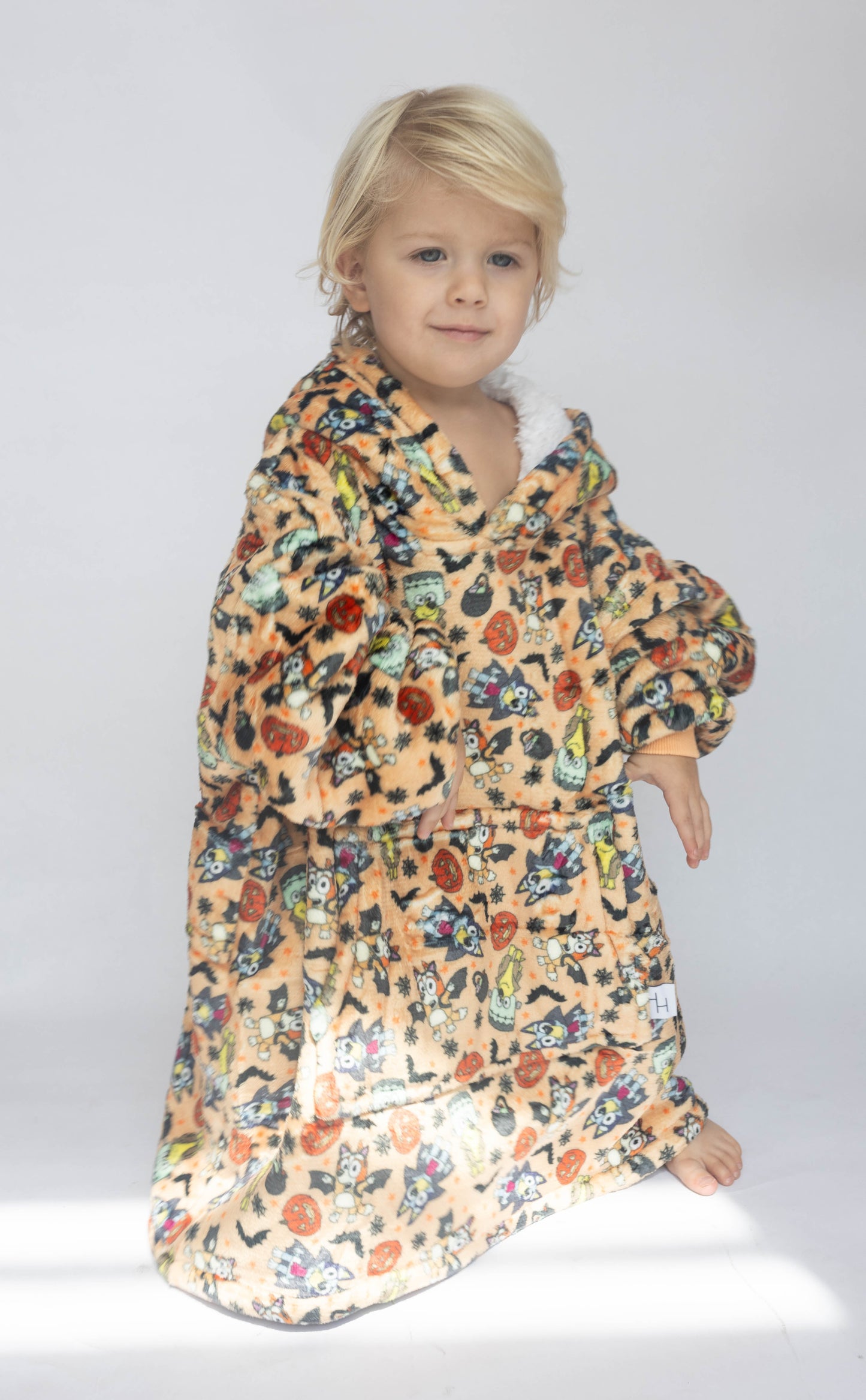 Bluey Heeler-ween Sherpa Lined Hoodie Blanket