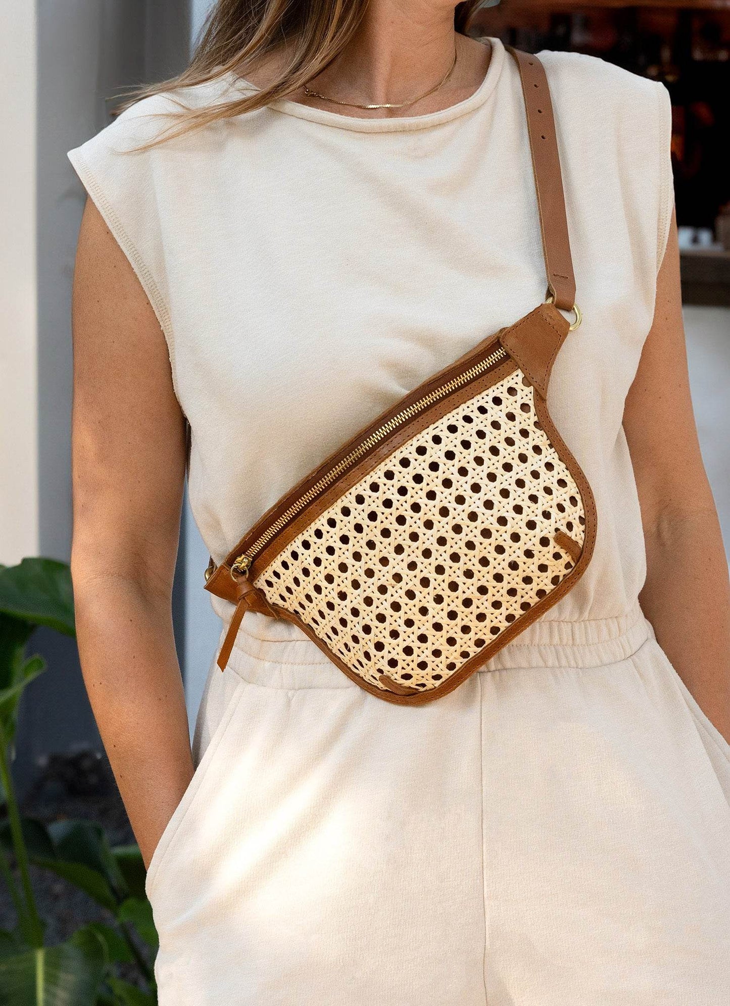 Rattan Sling Bag
